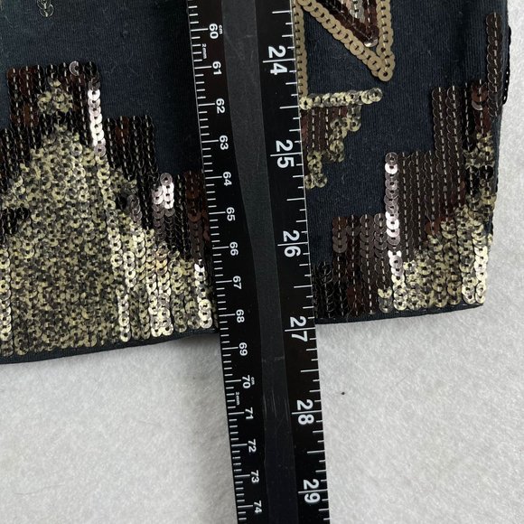 EXPRESS Women S Black Multi Sequin Bodycon Cocktail Party Off The Shoulder Dress - Picture 7 of 14